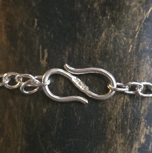 Fire Opal Natural 1-2k ×35 & sterling Rhondel Bracelet Sz8.5" Adjustable - Picture 4 of 8